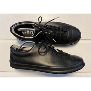 Camper Men's Shoes Size 43 US 9.5 Black Leather Chasis Sneaker Lace Up